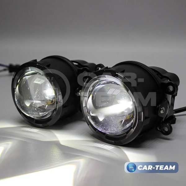 Противотуманные фары (ПТФ) Лада Веста, Гранта FL, Нива Урбан, X-Ray, Renault, Nissan, Honda, Ford, Opel, Peugeot, Mitsubishi, Daewoo "RuZoom" лазерные с Bi-LED модулем (арт. RU36102)