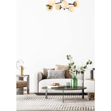 6581/6C MODERNI LN25 108 черный, золотой/белый металл  /стекло Люстра потолочная E14 6*40W 220V MELODY