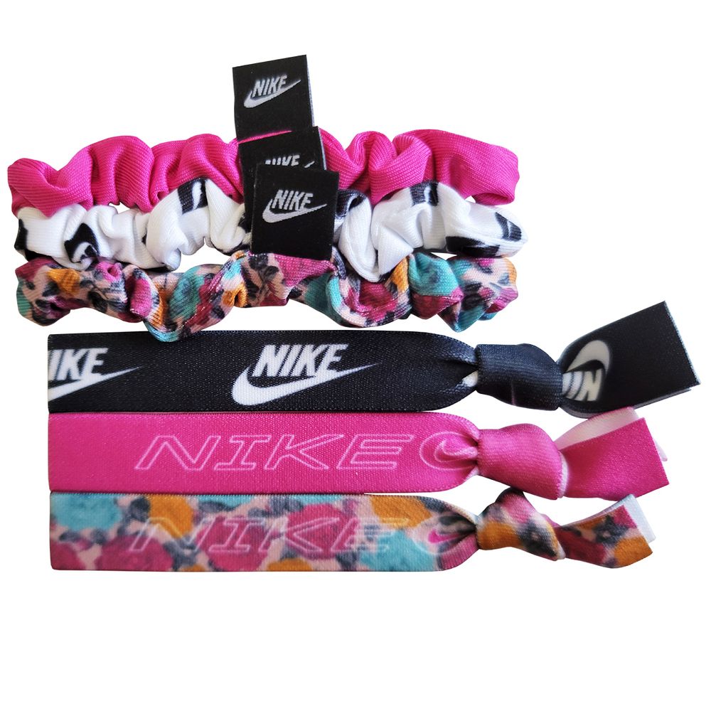 Резинка на голову Nike Ponytail Holders 6Pk - active pink/white/rose whisper