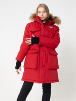 Парка женская зимняя куртка город горький красная
