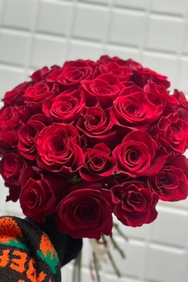 Монобукет из красных роз