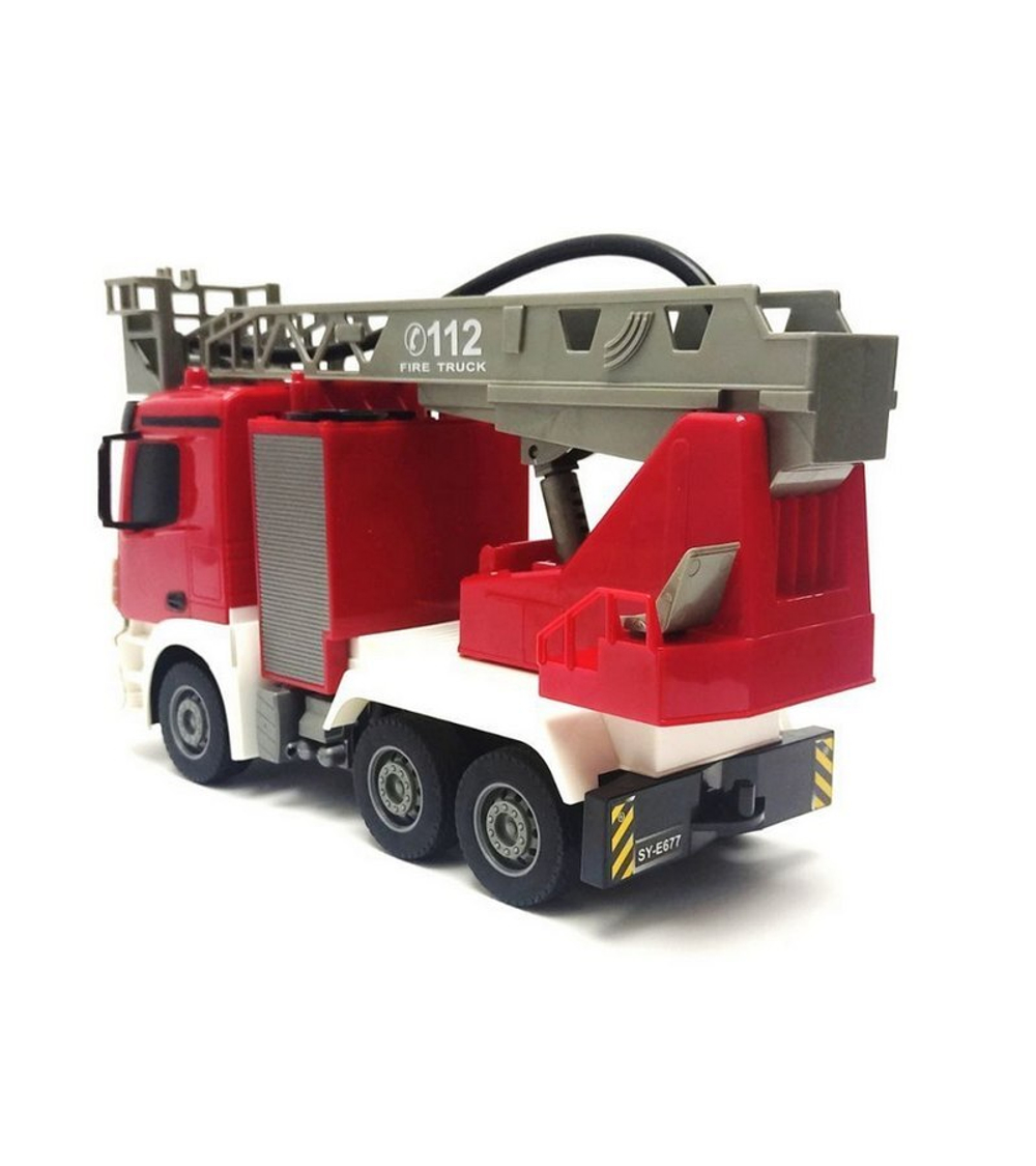 Радиоуправляемая пожарная машина Double Eagle Mercedes-Benz ANTOS 1/26 2.4G брызгает водой RTR