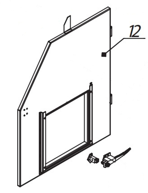 Правая проходная дверь для пескоструйной камеры contracor cab-135sd, артикул 83100035