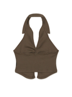 Топ Taupe Button Up Collar