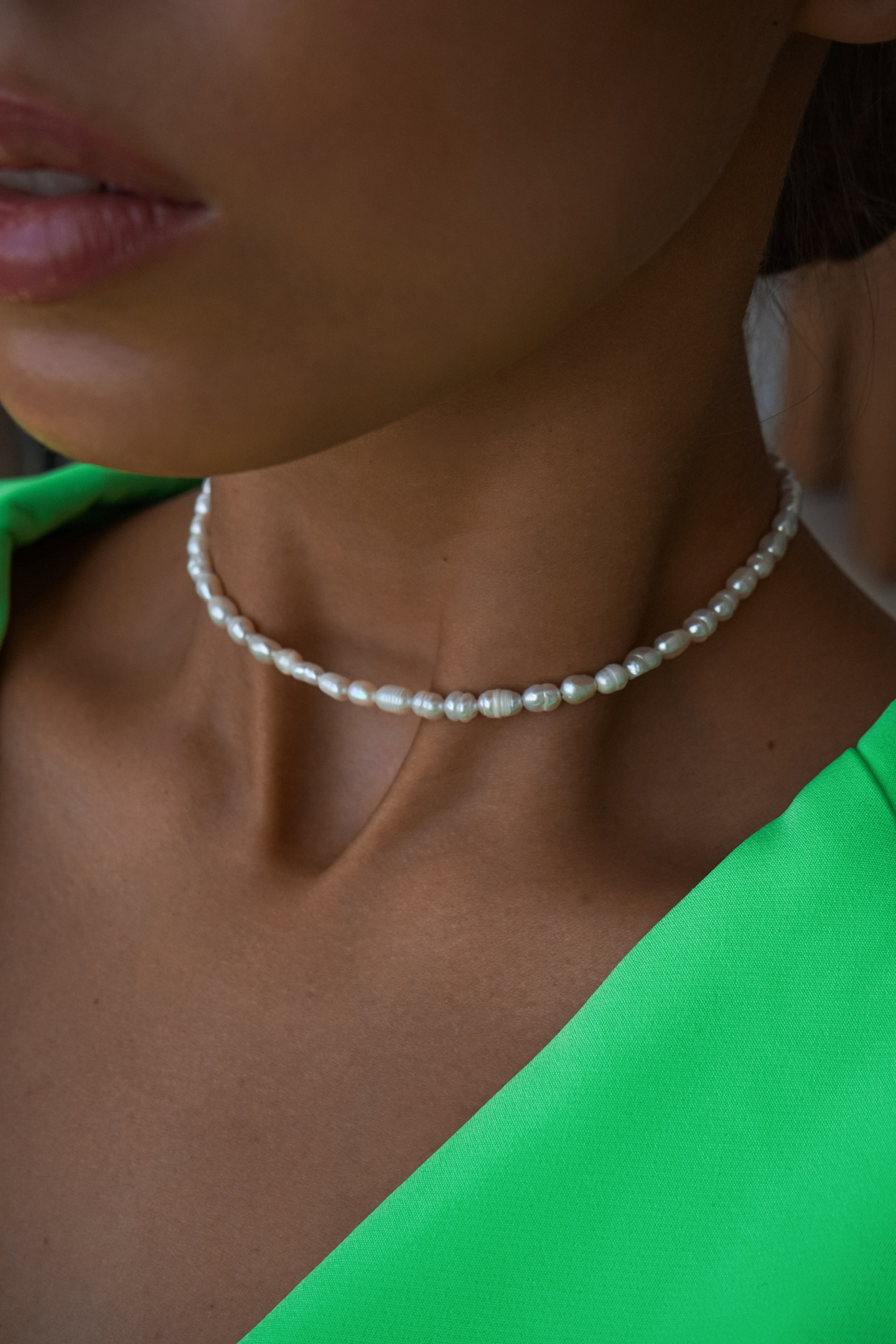 Колье-чокер Mango sticky rice c культ. жемчугом