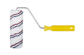 Валик микроволокно, белый с красной и синей полосками, диам. 40/63 мм, ворс 12 мм, 180 мм FIT 01843