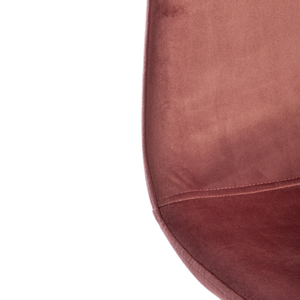 Стул BREEZE (mod. 4724) / 1 шт. в упаковке вельвет/металл, 44 х 53 х 87 см, Coral (коралловый) HLR44 / белый