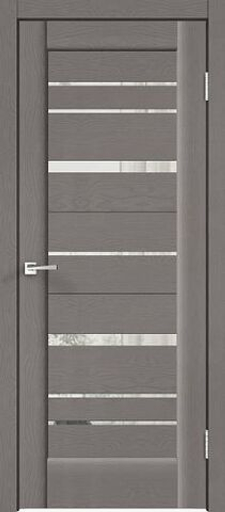 Межкомнатная дверь Velldoris Premier 22 Soft-touch PO Зеркало Ясень грей