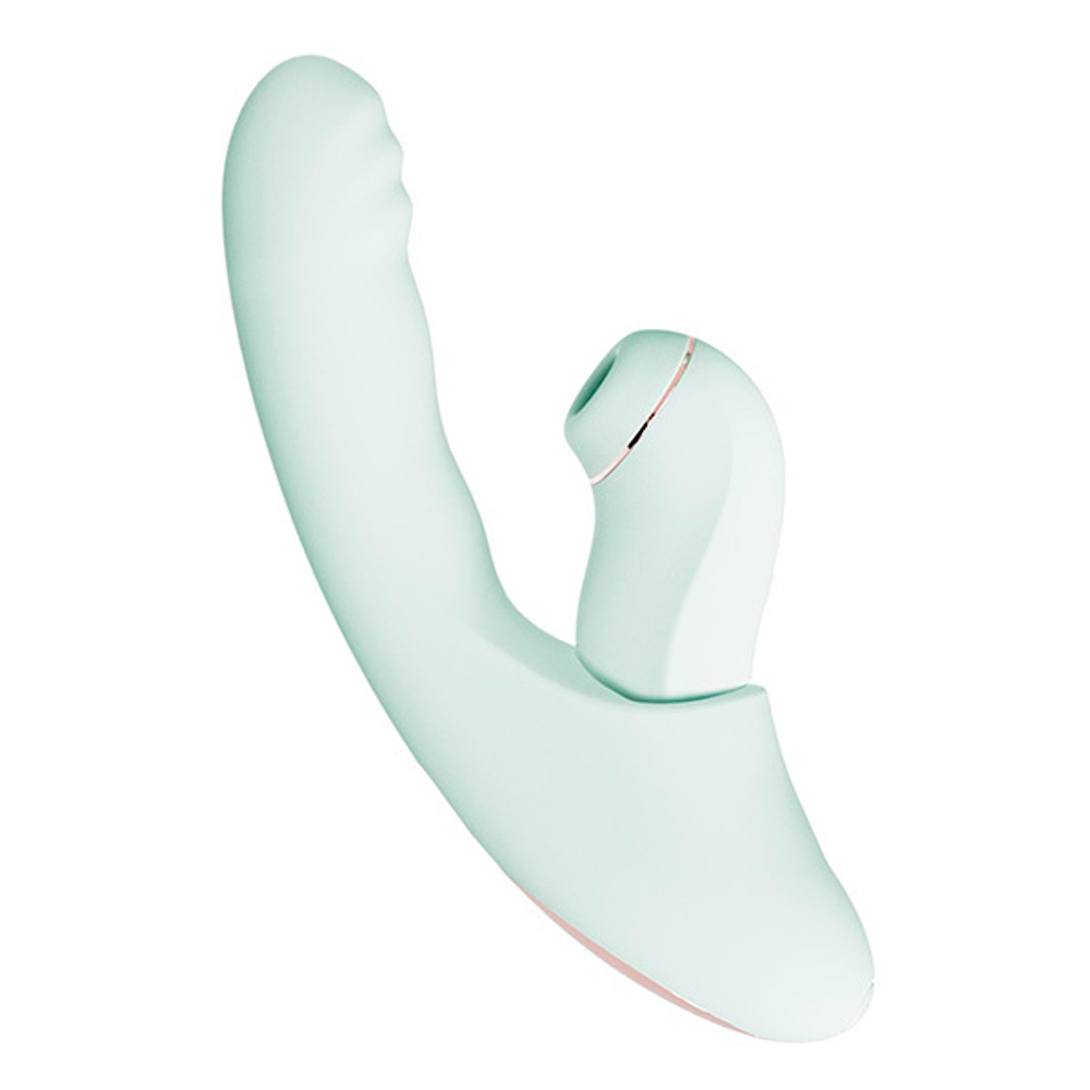 Мятный вибратор-кролик 19см из 2 частей BeYourLover Fatima Green TL278A-G