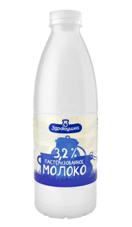 Молоко "Здравушка" ультрапастеризованное 3,2% 0,93л. Здравушка