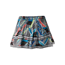 Женская теннисная юбка Lucky in Love Square Are You Smocked Skirt Women - Black, Multicoloured