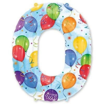 Шар-цифра фигурная "0" Шары (1207-0836) надутая гелием 40"(100см)