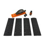 RoxelPro шлифок ручной средний 70х198 мм с 4-мя сменными подошвами, с пылеотводом 22 отв., жесткий