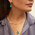 Колье Fiore Luna Aquamarine LN6103 S