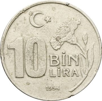 10 000 лир 1994 Турция (10 Bin Lira) (Широкий гурт)