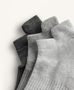 OYSHO Три пары спортивных носков, светло-серый меланж