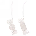 Подвеска «Конфетки» 10 см (набор 2 шт.), белый блеск