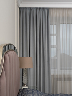 Ткань Портьера Шелк (Silkу) 30 голубая димаут 300x260 Голубой Garda Decor