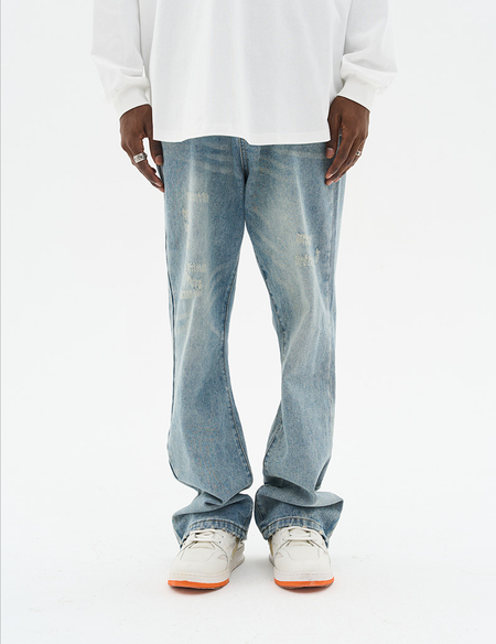 Джинсы HARSHandCRUEL "Bottom Zip" Straight fit Jeans