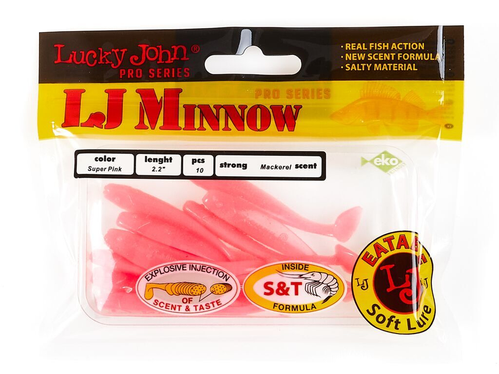 Виброхвосты съедобные LJ Pro Series MINNOW 2.2in (05.60)/F05 10шт.