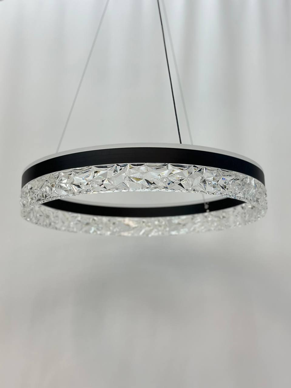 Люстра подвесная светодиодная Lanbos, 62 Вт LED, до 20 кв м, черная