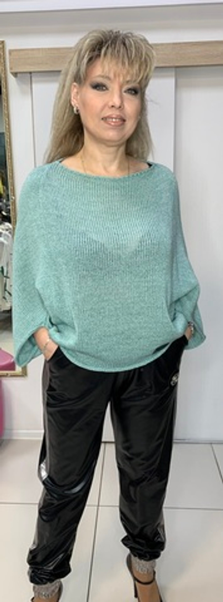 Черные со "стальными" лампасами брюки-штанишки