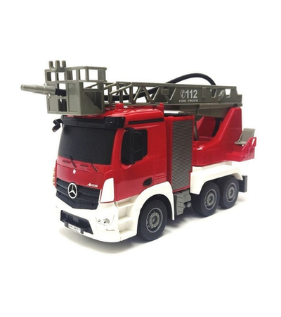 Радиоуправляемая пожарная машина Double Eagle Mercedes-Benz ANTOS 1/26 2.4G брызгает водой RTR