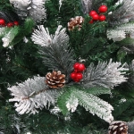 Елка «Грация» 150 см, ПВХ, леска, резина с белым напылением (шишки и ягоды), 541 ветка