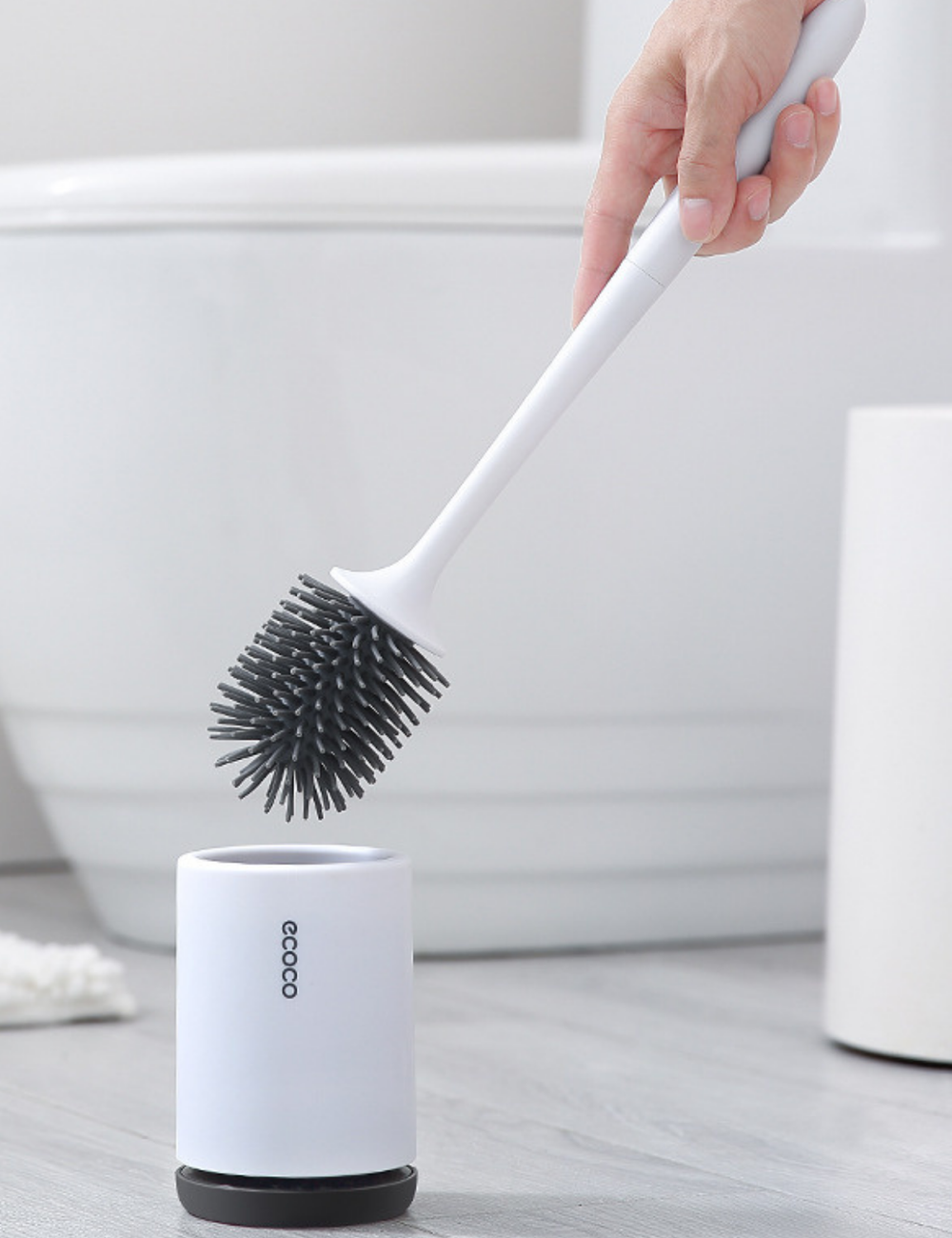 Ершик силиконовый для унитаза и туалета щетка ерш, подвесной настенный