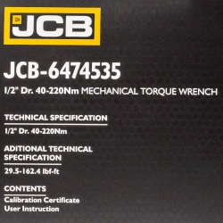 Ключ моментный 40-220Нм, 1/2'' JCB JCB-6474535