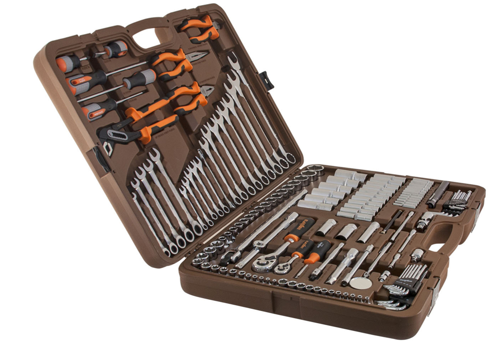 OMT141S Набор инструмента универсальный 1/4", 3/8" и 1/2"DR, 141 предмет