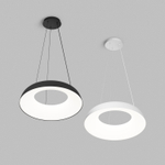 Cветильник подвесной TORION, 70Вт LED, ?630x1500 мм, 3000–6000K, алюминий, акрил, черный