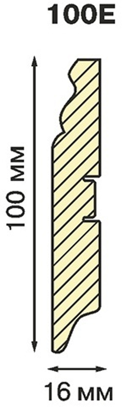 Плинтус МДФ Smartprofile Gloss 100Е белый 16x100х2400 мм