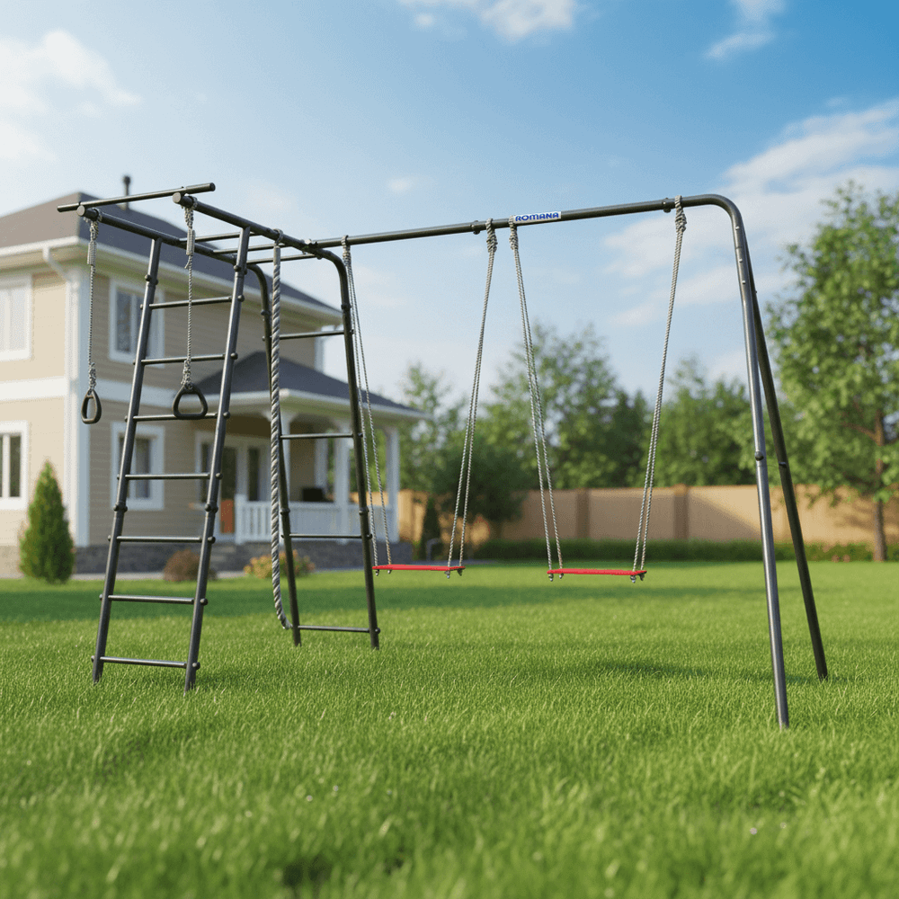 ROMANA Полянка Плюс 2 (антрацит) (с пластиковыми качелями)