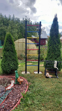 Монтаж уличной шведской стенки Sv Sport (2 вертикальных столба)