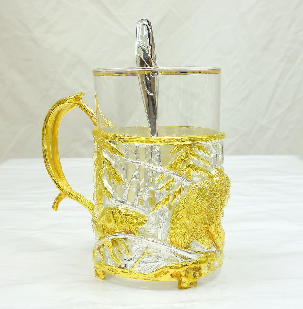 Подстаканник "Охота на медведя"