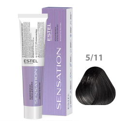 ESTEL Безаммиачная краска для волос SENSATION DE LUXE, 5/11 светлый шатен пепельный интенсивный, 60 мл