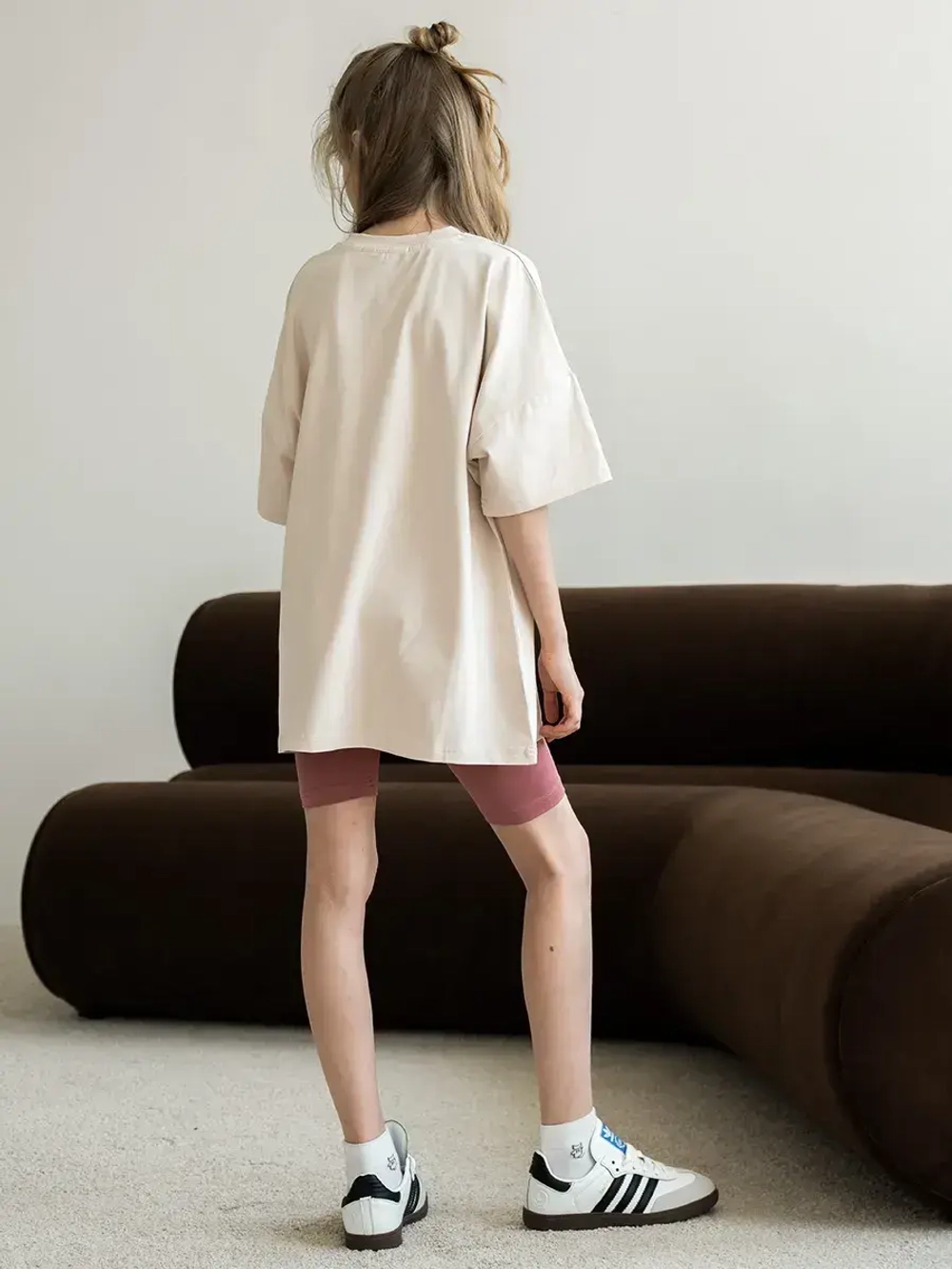 Костюм для девочки на лето, футболка и велосипедки