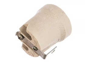 Патрон для лампы Tdm Electric керамический, с держателем, цоколь Е27