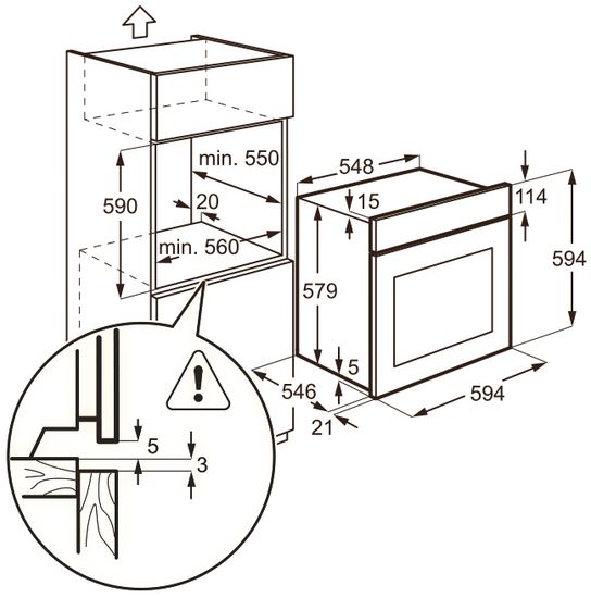 Электрический духовой шкаф AEG BP 5831600 M