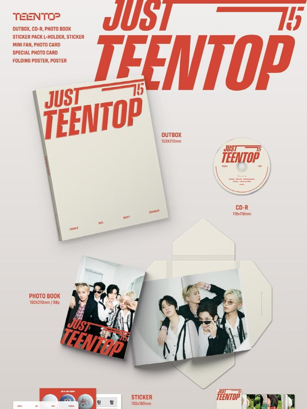 Альбом TEEN TOP - JUST 15, JUST TEEN TOP Mini Album