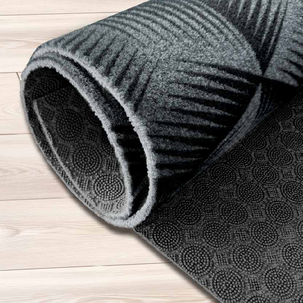 Коврик влаговпитывающий "Фокус" 50*100 см серый, ворс 5мм