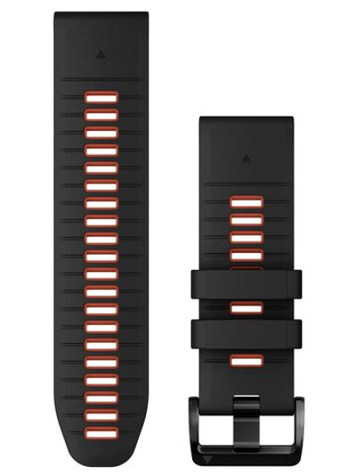Ремешок Garmin QuickFit 26 мм Black/Flame Red силиконовый 010-13281-06