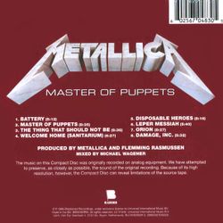 Metallica. Master Of Puppets (CD) Металлика