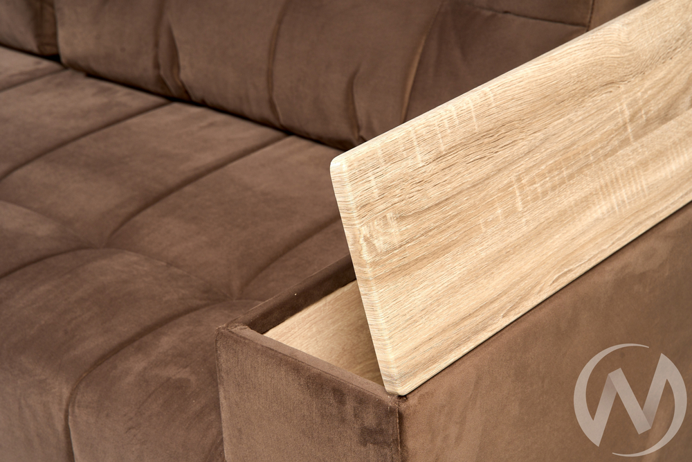 Диван прямой Элегант БД (2022) ДЕКОР ДУБ/GROUND 03 (коричневый)