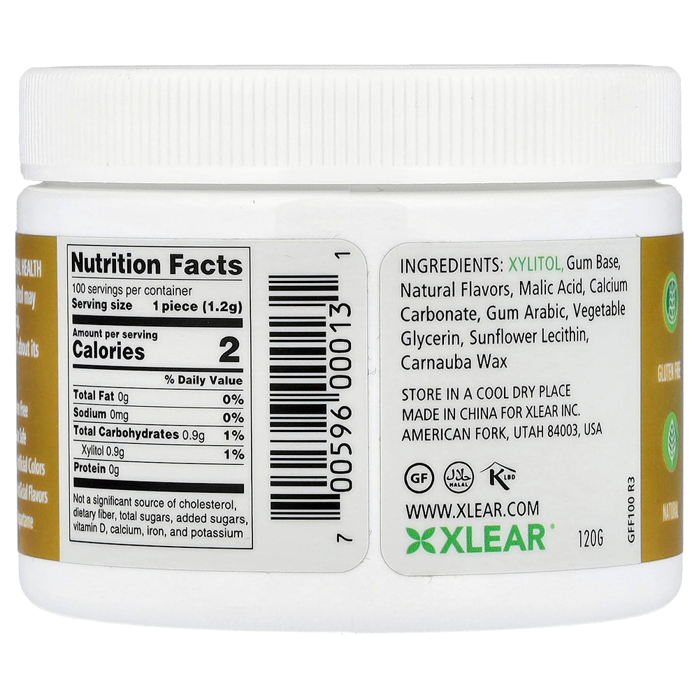 Xlear, Spry®, жевательная резинка без сахара, натуральные фрукты, 100 шт.