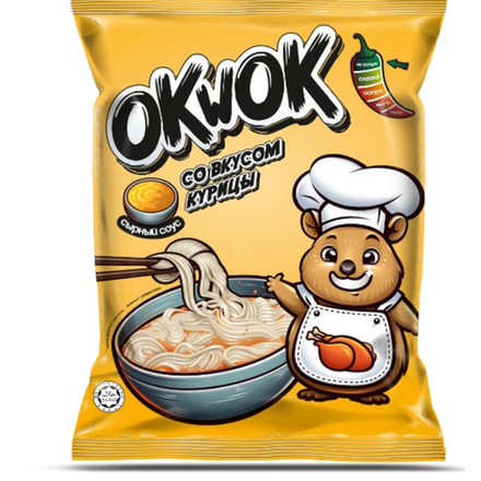 Лапша OKWOK рамен для варки курица 122 гр