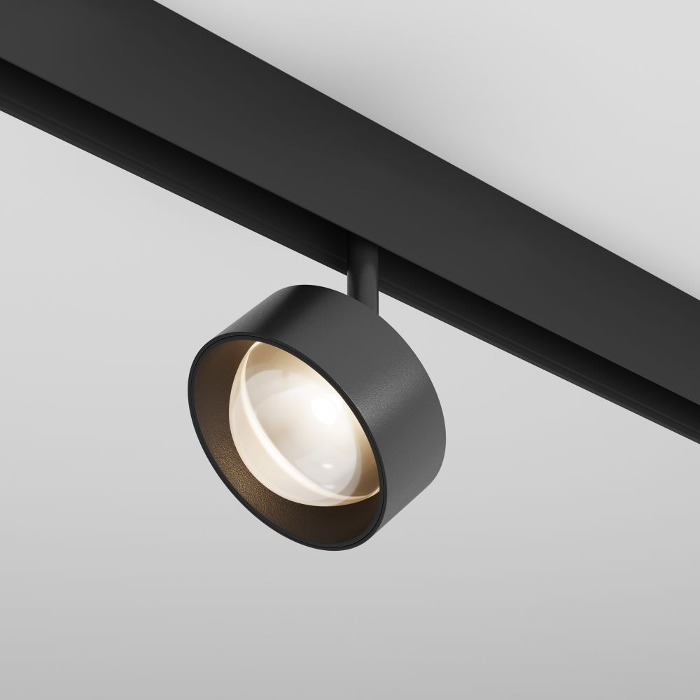 Трековый магнитный светодиодный светильник EXILITY Maytoni Lens TR217-2-15W3K-B