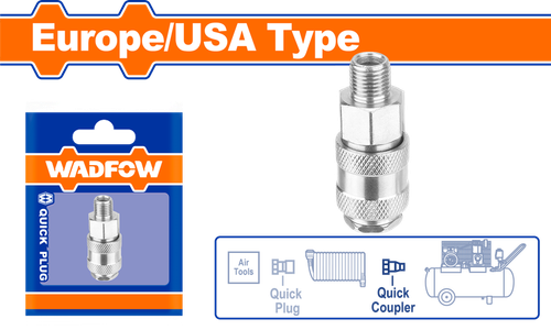 Коннектор пневматический 1/4" (120) WADFOW WQP0950