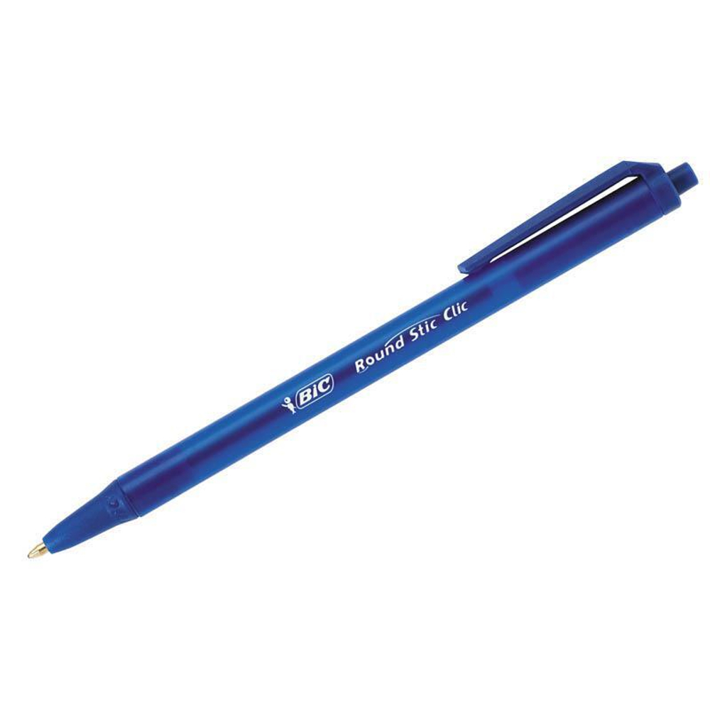 Ручка шариковая автоматическая Bic "Round Stic Clic" синяя, 1,0мм
